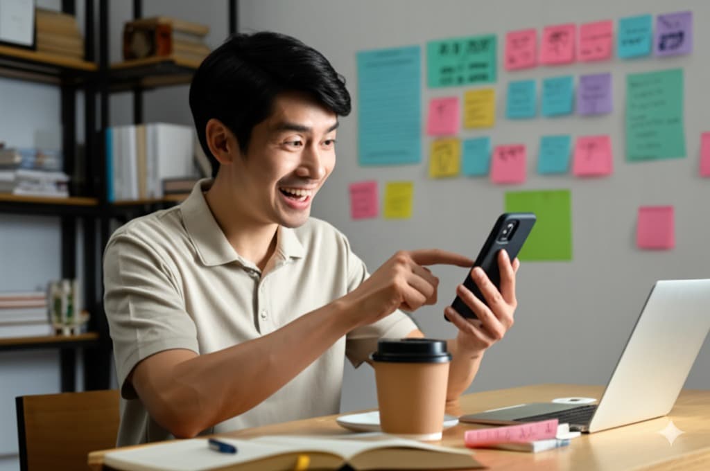 AIがメモから新たな洞察を発見する様子